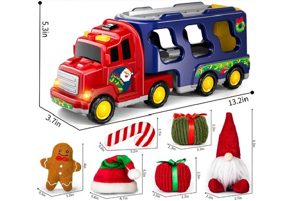 Christmas Truck Toy with Light & Sound