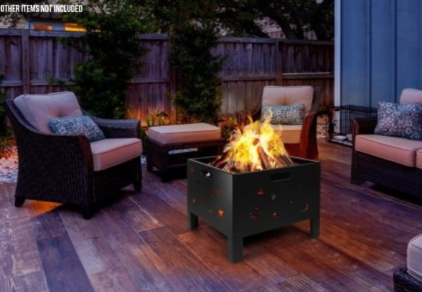 Two-In-One Portable BBQ & Fire Pit incl. Poker & Tong