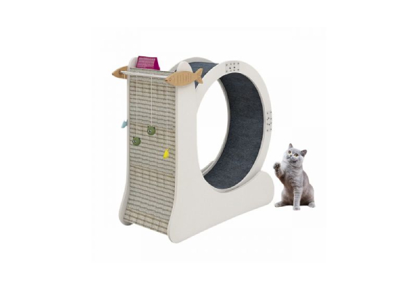 Cat Exercise Wheel Toy Scratcher - Three Colours Available