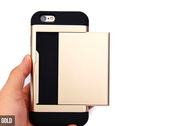 Shockproof Card-Holder Sliding iPhone Case -  Five Colours Available with Free Delivery