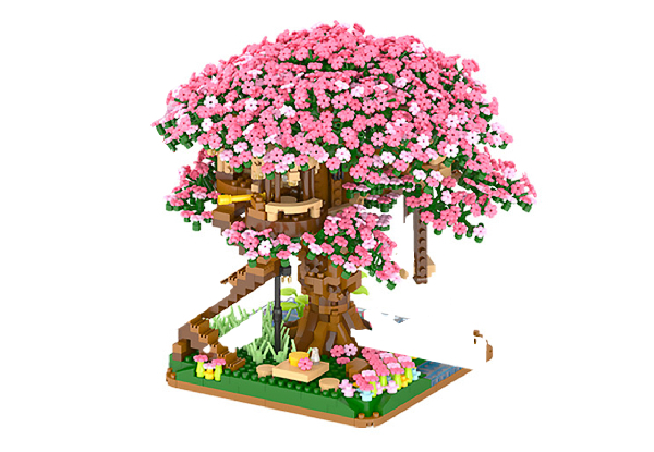 Cherry Blossom Tree Building Blocks Set