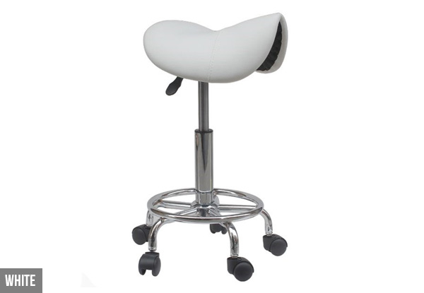 Saddle Stool with Wheels - Two Colours Available