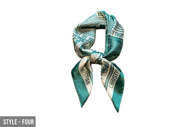 Printed Satin Scarf - Six Styles Available & Option for Two-Pack