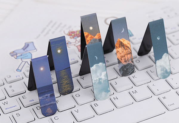 Eight-Piece Magnetic Bookmark Set