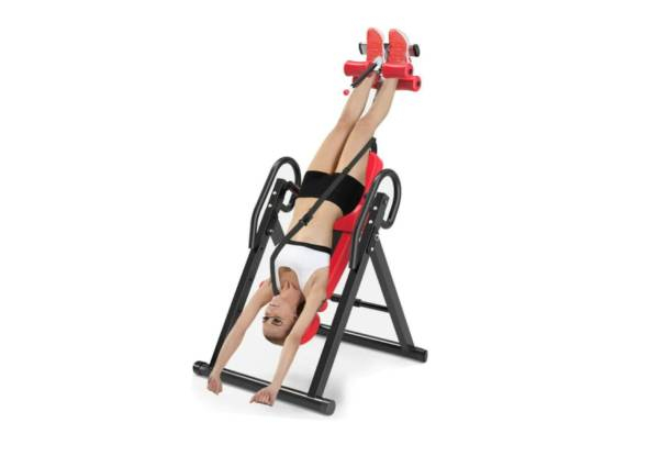 Gravity Inversion Table with Headrest & Adjustable Protective Belt