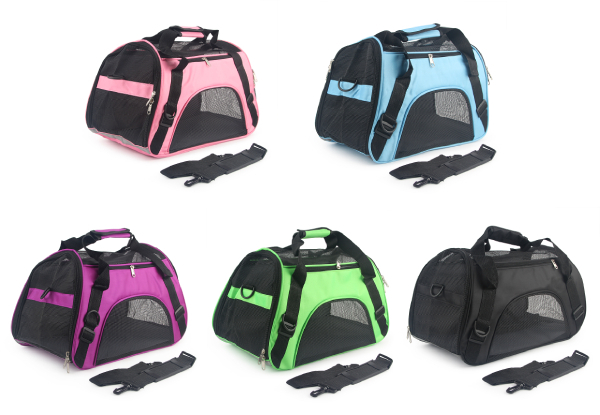 Water-Resistant Travel Pet Carrier Shoulder Bag - Five Colours & Three Sizes Available
