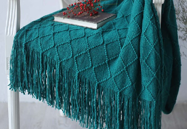 Knitted Throw Blanket - 127 x 210cm - Two Colours Available