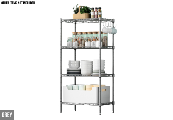 Four-Shelf Steel Wire Storage - Two Colours Available