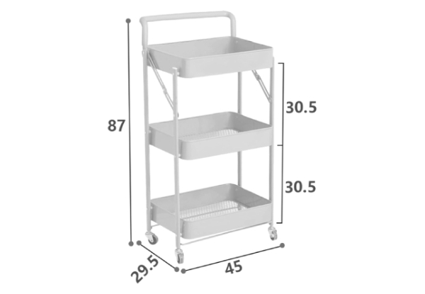 Three -Tier Serving Cart - Three Colours Available