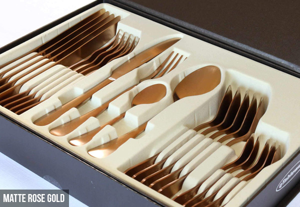 24-Piece Cutlery Set in Gift Box - Four Colours Available