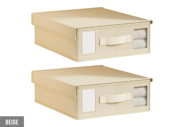 Two-Piece Bed Sheet Organiser with Visible Window & Handle - Three Colours Available