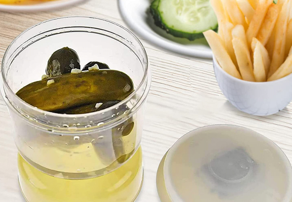 Pickle Jar with Strainer - Option for Two-Pack