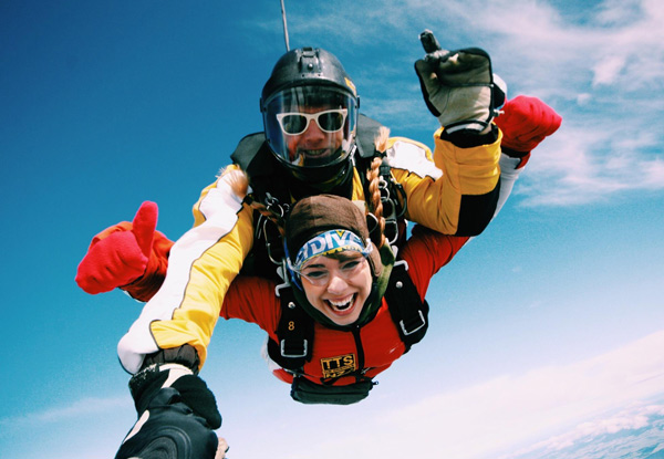 9000-Feet Tandem Skydive Package Overlooking Lake Taupo - Options Available for 12000 or 15000-Feet incl. $30 Voucher Towards a Camera Package or Free Plane Exit Photo