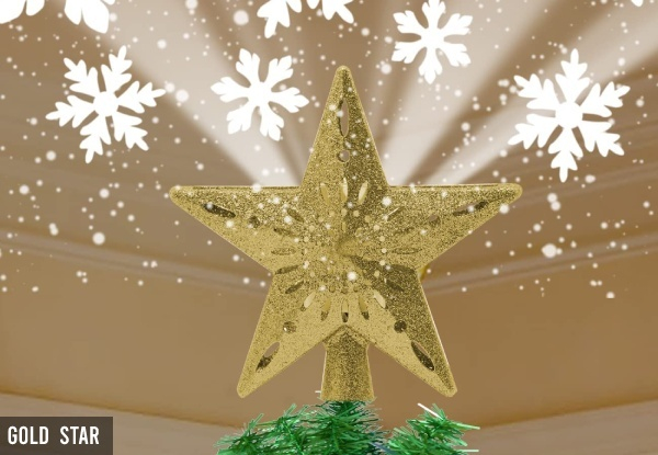 Light-Up Rotating Christmas Tree Topper Range - Two Options & Two Colours Available