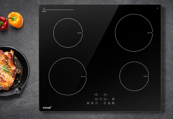 Vitro Ceramic Glass Cooktop with Four Elements