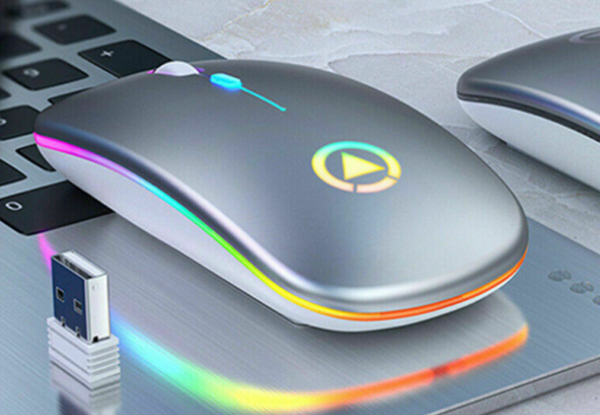 Wireless RGB Bluetooth Computer Mouse - Two Colours Available