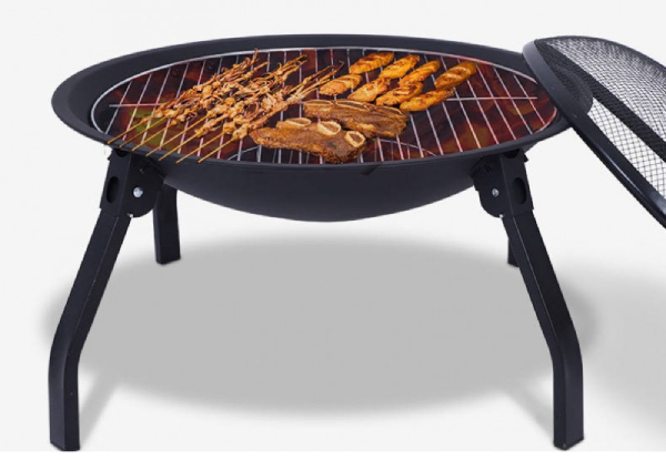 Two-In-One Foldable BBQ Firepit