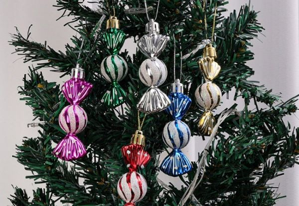 Six-Piece DIY Candy Christmas Tree Decoration