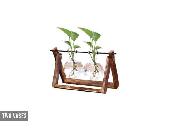 Glass Planter with Wooden Frame - Three Options & Two Colours Available