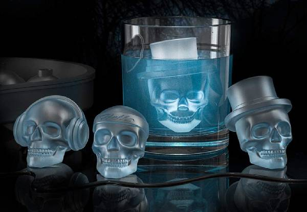 Two-Pack 3D Skull Shaped Silicone Ice Mould