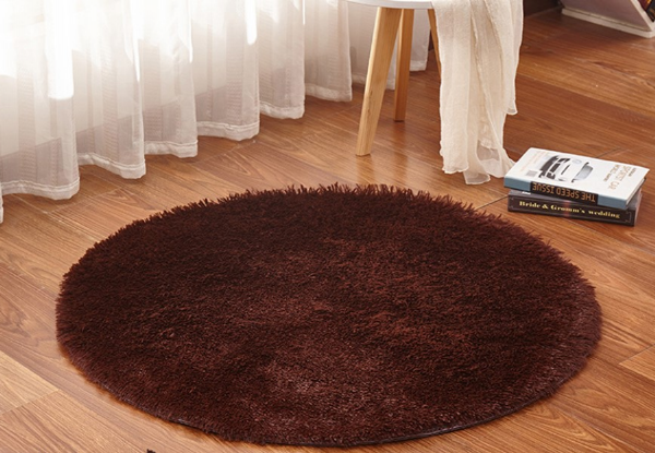 Fluffy Round Carpet - Seven Colours Available with Free Delivery
