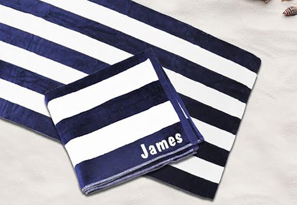Personalised Beach Towel - Option for Two-Pack