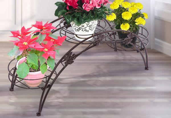 Levede Metal Plant Stand - Available in Two Colours & Option for Two-Pack