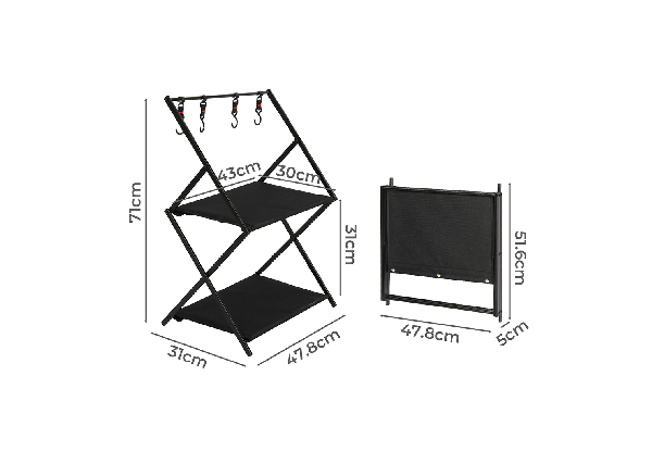 Levede Portable Camping Storage Shelves - Two Sizes Available