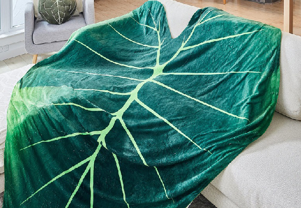 Soft Giant Leaf Blanket - Available in Two Styles & Four Szies