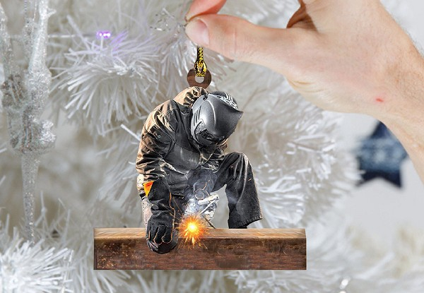 Five-Piece Christmas Welder Hanging Ornaments - Option for 10-Piece