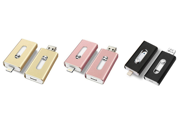 8GB Flash Drive Compatible with iPhone - Options for up to 64GB - Three Colours Available