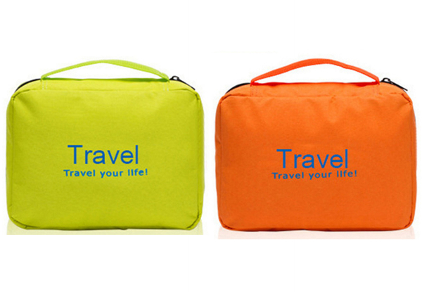 Hanging Travel Toiletry Bag - Available in Five Colours & Option for Two-Pack