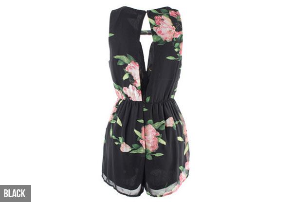 Women's Floral Jumpsuit - Two Colours & Four Sizes Available