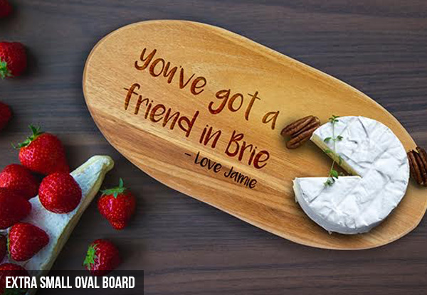 Personalised Cutting Board  - Options for Four Sizes & Twelve Styles Available with Free Metro Delivery