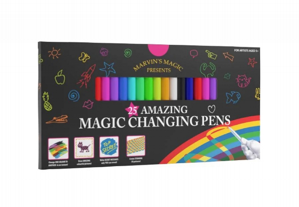 25-Piece Amazing Magic Changing Pen Set