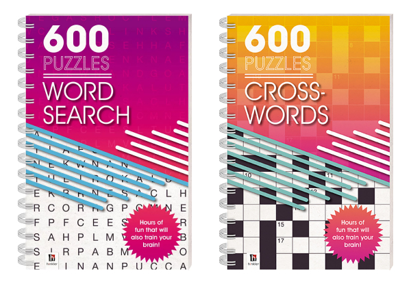 600 Puzzles Activity Book - Two Options Available