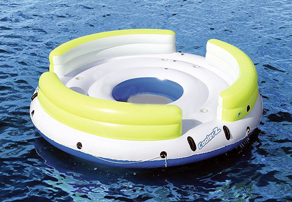 Bestway CoolerZ Lazy Dayz Six-Person Inflatable Floating Island Lounge - Pick-Up Option Available