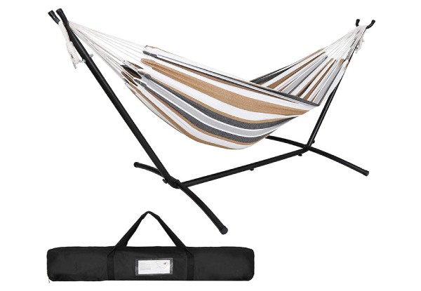 Portable Two-Person Hammock with 9ft Steel Stand