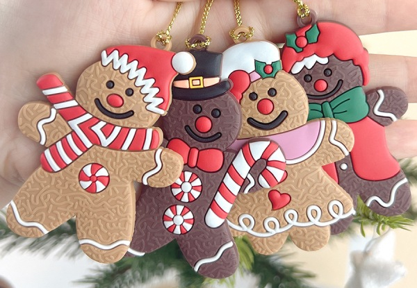 12-Piece Gingerbread Man Ornaments - Five Styles Available