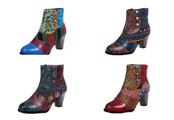 Bohemian Women's Martin Boots - Available in Seven Colours & Eight Sizes