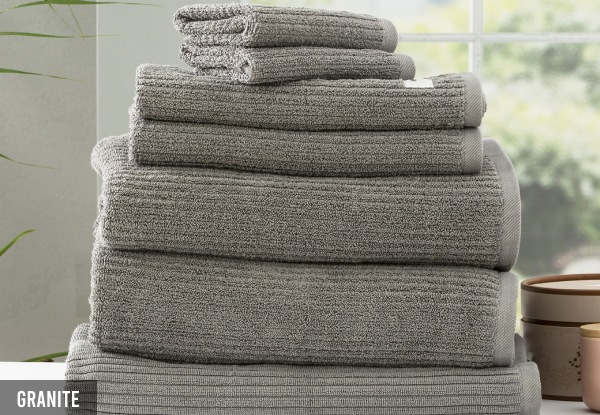 650GSM Cobblestone Ribbed Towel Set - Available in Eight Colours & Three Options
