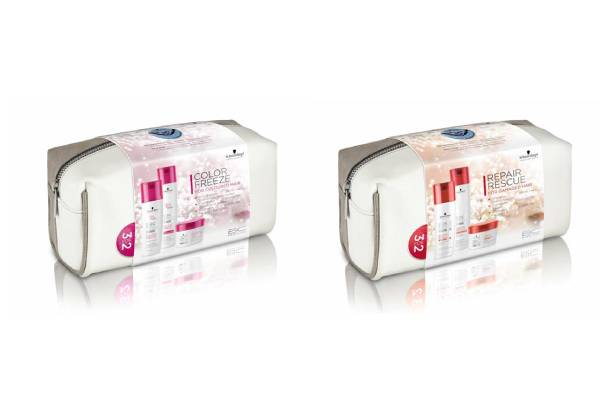 Schwarzkopf Professional Bonacure Colour Freeze or Repair Rescue Trio Pack incl. Gift Bag - Option for Two Packs Available