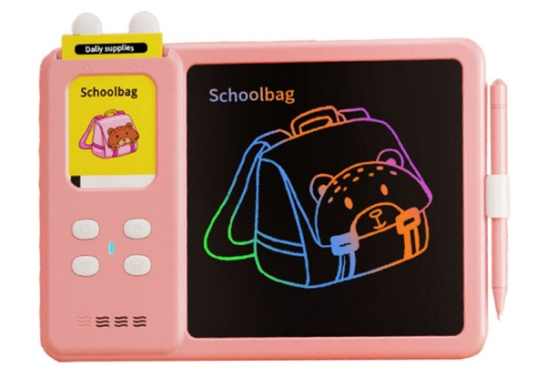 Talking Flash Cards with LCD Writing Tablet Toy - Available in Two Colours & Two Options