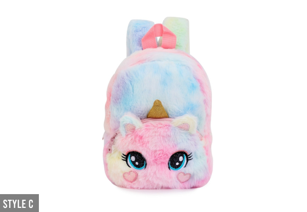 Unicorn Plush Big-Eyed Backpack - Five Styles Available