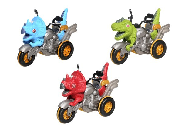 Remote Control Walking Motorbike Dinosaur with Water Mist Spray - Three Colours Available