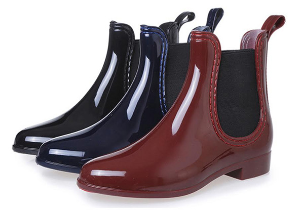 Rubber Chelsea Boots - Three Colours & Six Sizes Available