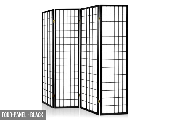 Four-Panel Room Dividers - Two Colours