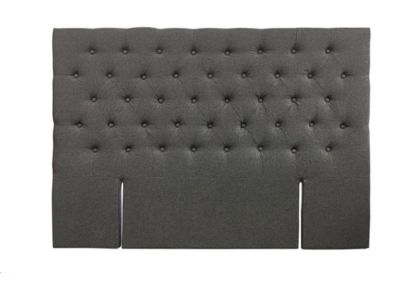 Charcoal Fabric Queen Bed Headboard - Option for King Size Available