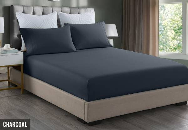 Royal Comfort 2000TC Bamboo Cooling Three-Piece Fitted Sheet & Pillowcase Combo Set - Available in Six Colours & Three Sizes