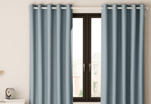 Two-Piece Blackout Window Curtain Eyelet - Available in Four Colours & Four Sizes